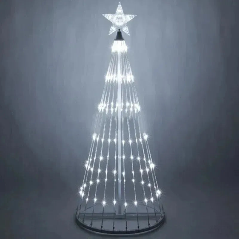 Arbol Conico Luces Navideno Armable210cm