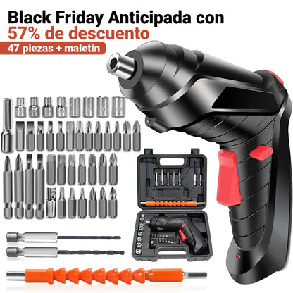 Kit de 47 Piezas Destornillador Eléctrico - Parafix