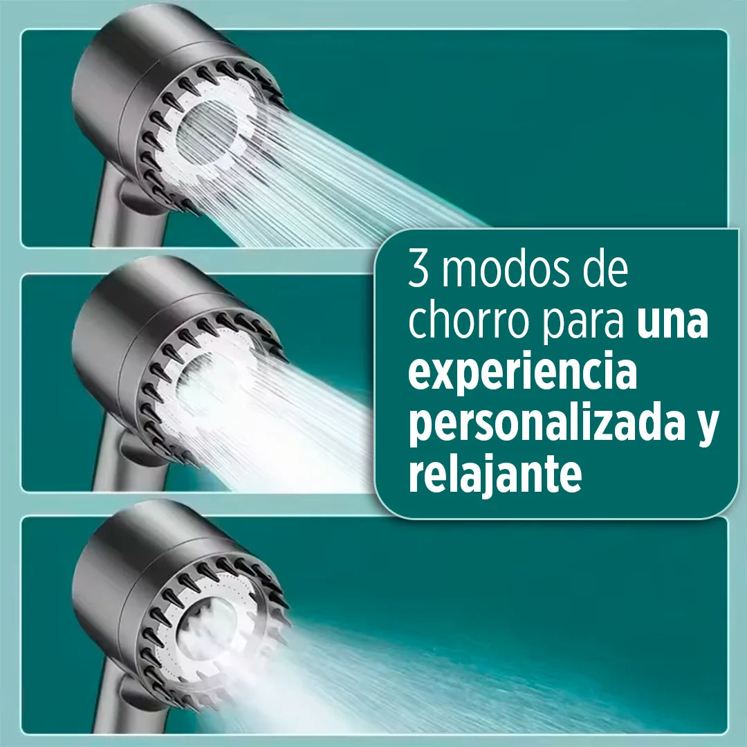 HidraSpa Max - Transforma tu ducha en un SPA de lujo: agua purificada, alta presión, 3 modos de chorro