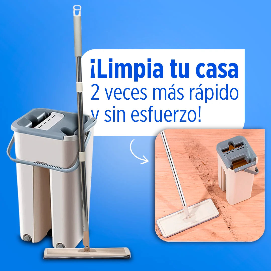 LimpiaPro – Fregona con Lavado y Secado Automático, ¡sin esfuerzo y sin ensuciarte las manos!