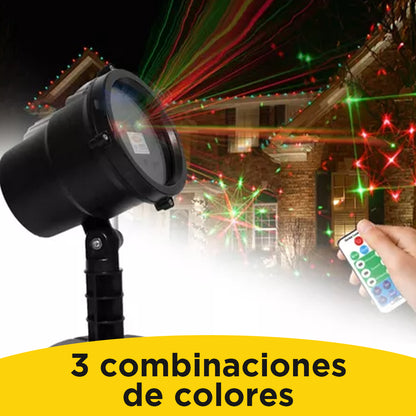 Proyector De Luces Navideñas - Automático [Con Control Remoto]