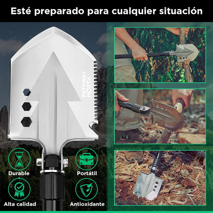 Pala Militar Táctica Multiherramientas - Guerrero [Funda camuflada GRATIS]